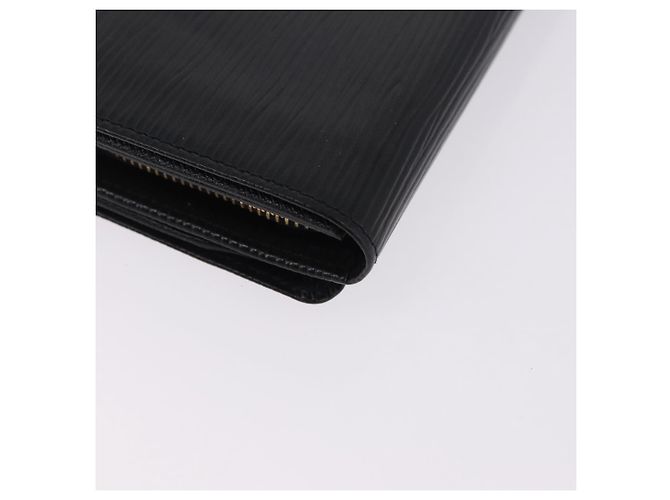 LOUIS VUITTON Epi Porte Monnaie Billets Tresor Wallet Black M61730 Auth 194463A Nero - vista 10
