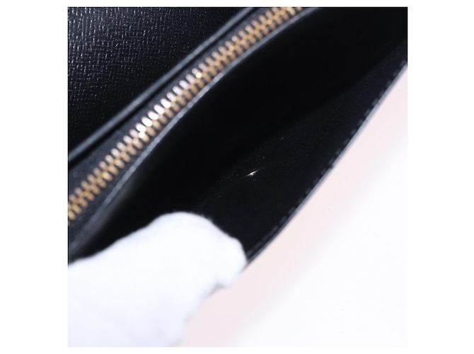 LOUIS VUITTON Epi Porte Monnaie Billets Tresor Wallet Black M61730 Auth 194463A Nero - vista 16