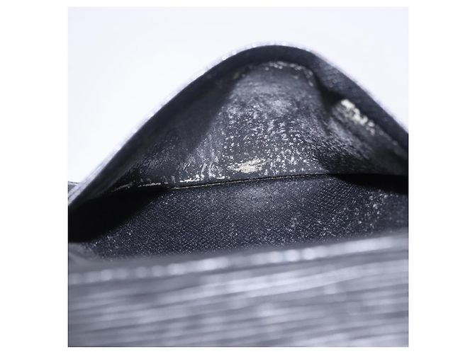 LOUIS VUITTON Epi Porte Monnaie Billets Tresor Wallet Black M61730 Auth 194463A Nero - vista 17