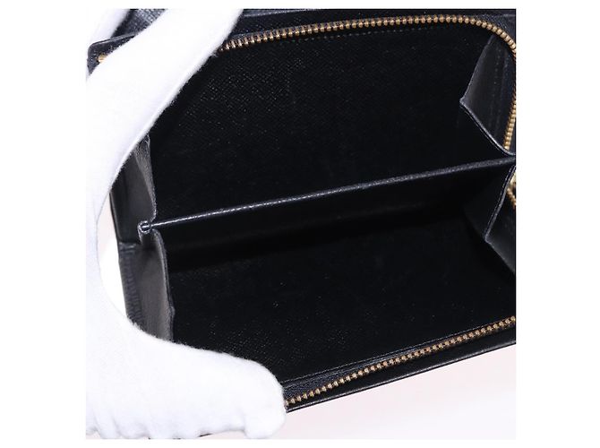 LOUIS VUITTON Epi Porte Monnaie Billets Tresor Wallet Black M61730 Auth 194463A Nero - vista 20