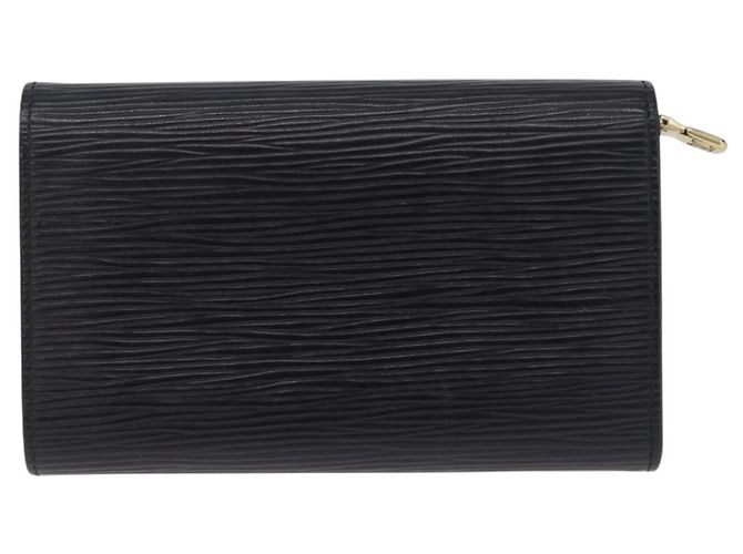 LOUIS VUITTON Epi Porte Monnaie Billets Tresor Wallet Black M61730 Auth 194463A Nero - vista 3