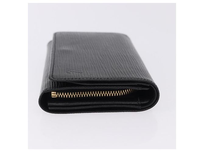 LOUIS VUITTON Epi Porte Monnaie Billets Tresor Wallet Black M61730 Auth 194463A Nero - vista 4