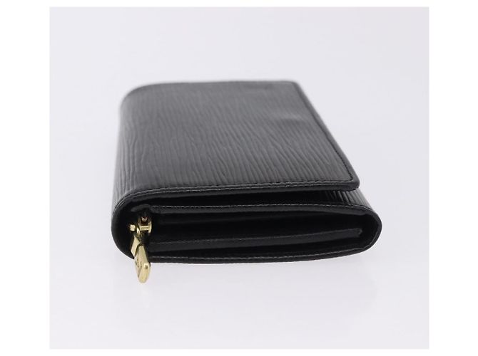 LOUIS VUITTON Epi Porte Monnaie Billets Tresor Wallet Black M61730 Auth 194463A Nero - vista 5