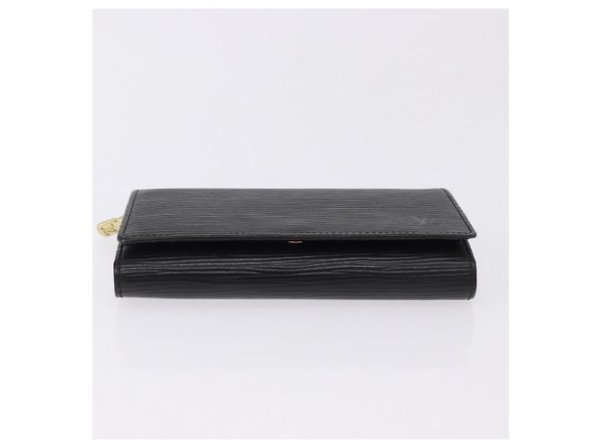 LOUIS VUITTON Epi Porte Monnaie Billets Tresor Wallet Black M61730 Auth 194463A Nero - vista 7
