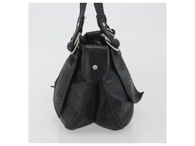 Borsa Tote Salvatore Ferragamo Gancini in pelle nera e argento Auth 195388A Nero - vista 4
