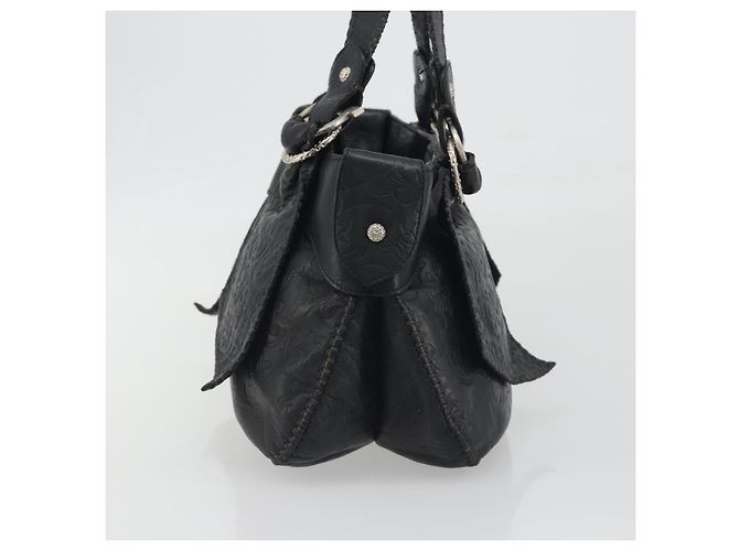 Borsa Tote Salvatore Ferragamo Gancini in pelle nera e argento Auth 195388A Nero - vista 5