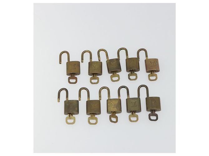 LOUIS VUITTON Set di 10 Lucchetti Lucchetto metallo Gold LV Auth 192561 D'oro - vista 8
