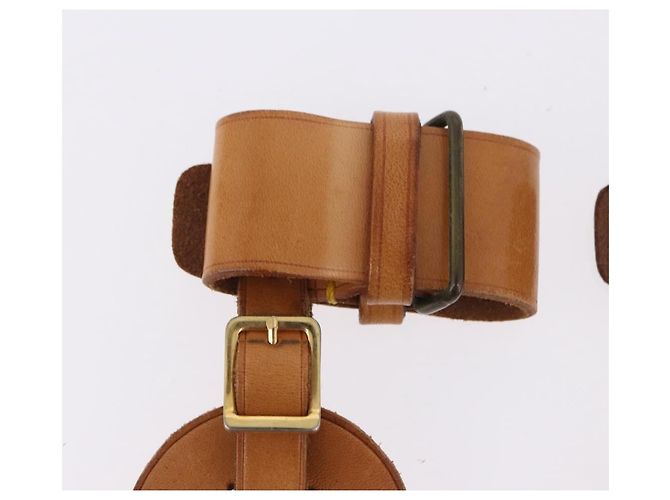 LOUIS VUITTON Porta etichette Powanie 10 Set Powanie Leather Beige LV Auth 192570 - vista 12