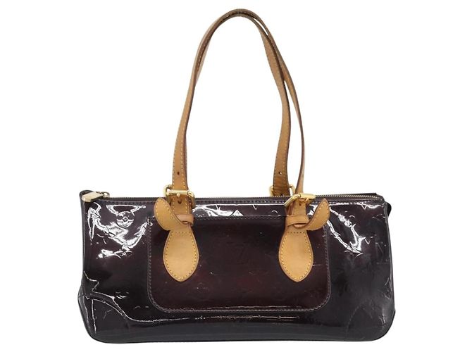 Borsa LOUIS VUITTON Monogram Vernis Rosewood Avenue Amarante M93510 Auth BA14170 Bordò - vista 13