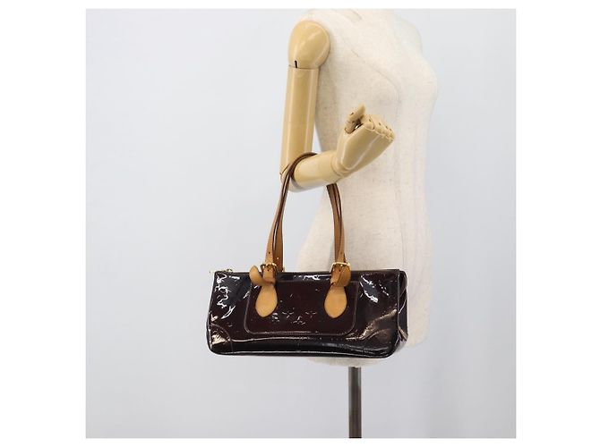 Borsa LOUIS VUITTON Monogram Vernis Rosewood Avenue Amarante M93510 Auth BA14170 Bordò - vista 22