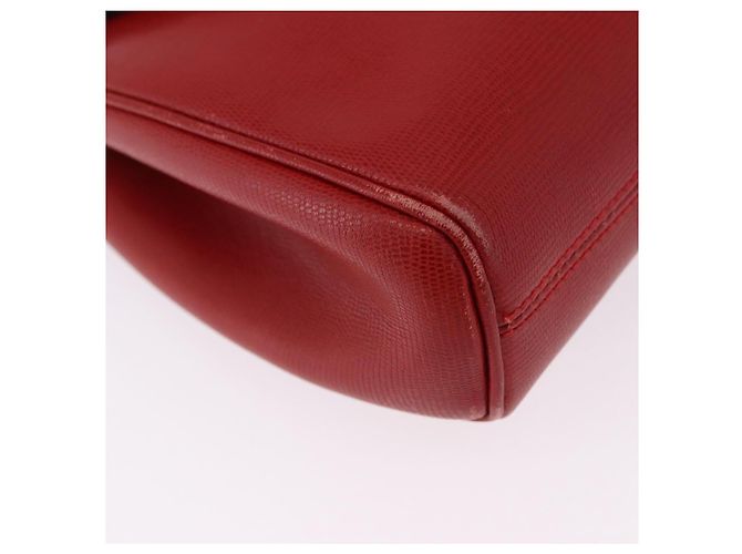 Céline Borsa a tracolla CELINE in pelle rossa e oro Auth 196766A Rosso D'oro - vista 10