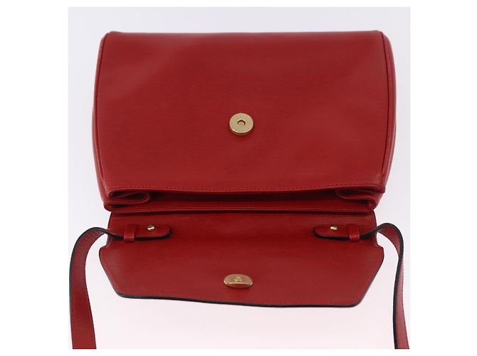 Céline Borsa a tracolla CELINE in pelle rossa e oro Auth 196766A Rosso D'oro - vista 15