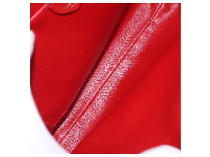 Céline Borsa a tracolla CELINE in pelle rossa e oro Auth 196766A Rosso D'oro - vista 17