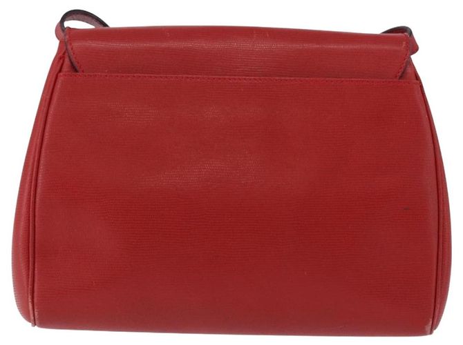 Céline Borsa a tracolla CELINE in pelle rossa e oro Auth 196766A Rosso D'oro - vista 3