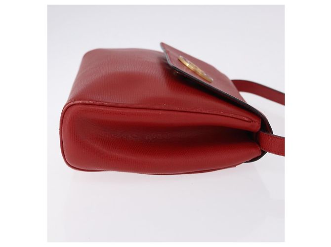 Céline Borsa a tracolla CELINE in pelle rossa e oro Auth 196766A Rosso D'oro - vista 4