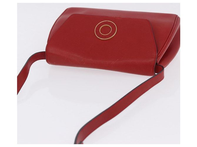 Céline Borsa a tracolla CELINE in pelle rossa e oro Auth 196766A Rosso D'oro - vista 6