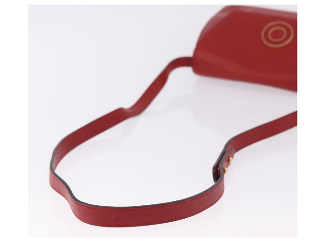 Céline Borsa a tracolla CELINE in pelle rossa e oro Auth 196766A Rosso D'oro - vista 7