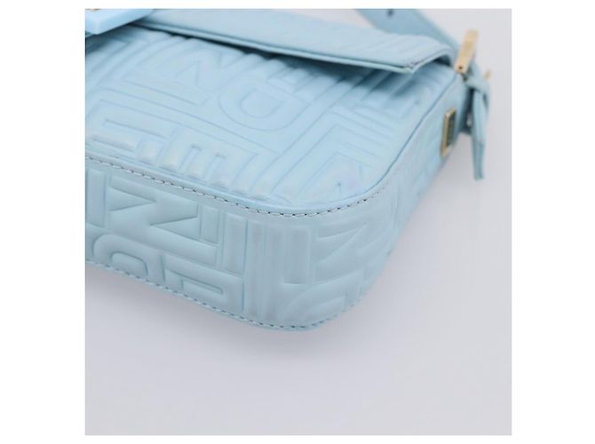 Borsa a tracolla FENDI Mamma Baguette Azzurro Argento Auth 196364M Blu chiaro - vista 10