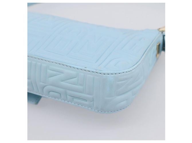 Borsa a tracolla FENDI Mamma Baguette Azzurro Argento Auth 196364M Blu chiaro - vista 12