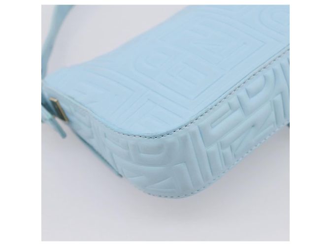 Borsa a tracolla FENDI Mamma Baguette Azzurro Argento Auth 196364M Blu chiaro - vista 13