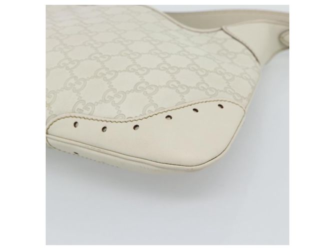 Borsa a tracolla GUCCI GuccissimaGG in pelle Avorio e Tono Oro 145778 Auth 196158A Crudo - vista 12