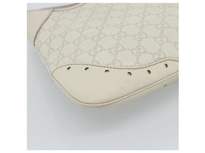 Borsa a tracolla GUCCI GuccissimaGG in pelle Avorio e Tono Oro 145778 Auth 196158A Crudo - vista 13