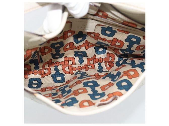 Borsa a tracolla GUCCI GuccissimaGG in pelle Avorio e Tono Oro 145778 Auth 196158A Crudo - vista 16