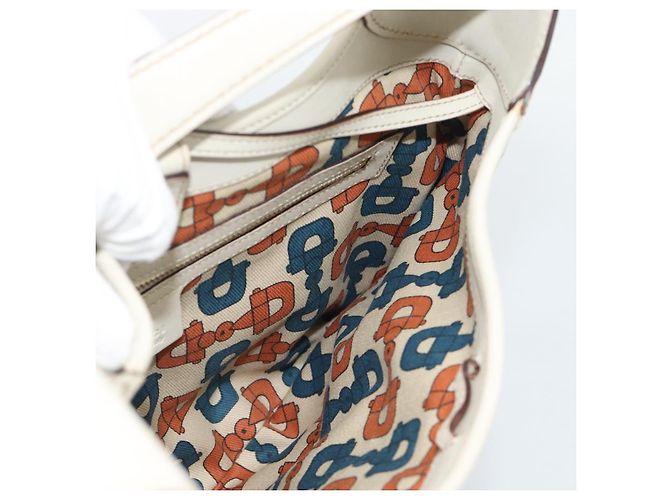 Borsa a tracolla GUCCI GuccissimaGG in pelle Avorio e Tono Oro 145778 Auth 196158A Crudo - vista 17