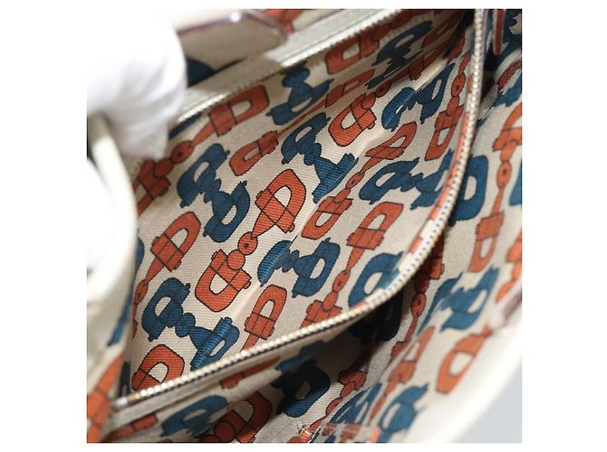 Borsa a tracolla GUCCI GuccissimaGG in pelle Avorio e Tono Oro 145778 Auth 196158A Crudo - vista 20