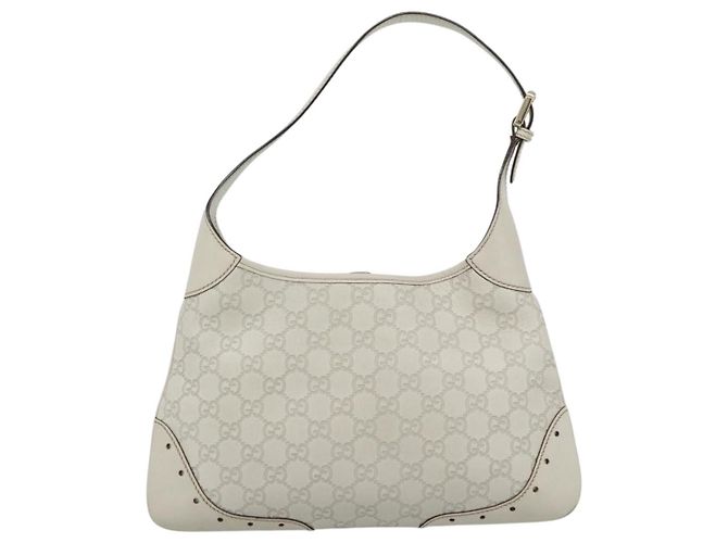 Borsa a tracolla GUCCI GuccissimaGG in pelle Avorio e Tono Oro 145778 Auth 196158A Crudo - vista 3