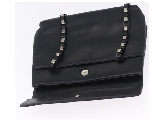 Borsa a tracolla Salvatore Ferragamo in pelle nera e argento Auth ka5635 Nero - vista 14