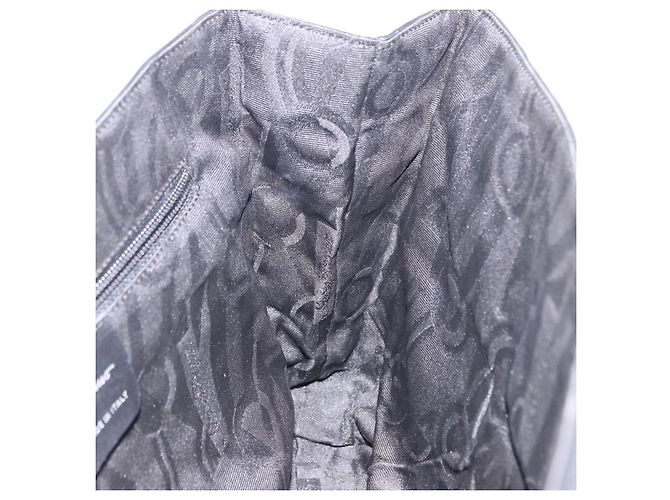 Borsa a tracolla Salvatore Ferragamo in pelle nera e argento Auth ka5635 Nero - vista 17