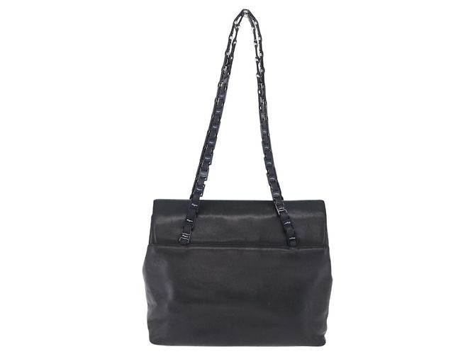 Borsa a tracolla Salvatore Ferragamo in pelle nera e argento Auth ka5635 Nero - vista 3