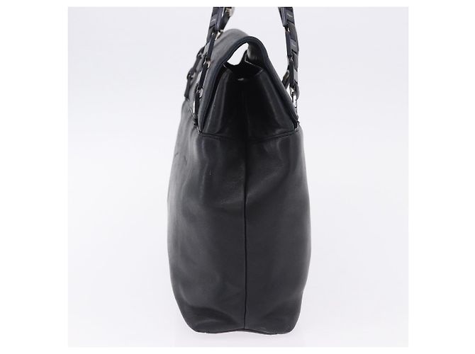 Borsa a tracolla Salvatore Ferragamo in pelle nera e argento Auth ka5635 Nero - vista 5