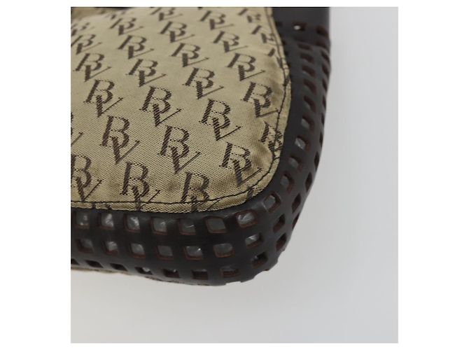 Borsa a tracolla BOTTEGA VENETA Canvas Beige Gold Auth 195022 D'oro - vista 10