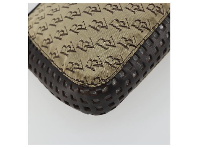 Borsa a tracolla BOTTEGA VENETA Canvas Beige Gold Auth 195022 D'oro - vista 13