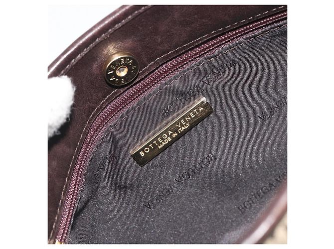 Borsa a tracolla BOTTEGA VENETA Canvas Beige Gold Auth 195022 D'oro - vista 17