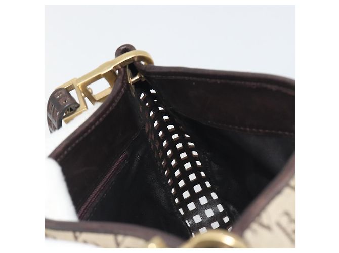 Borsa a tracolla BOTTEGA VENETA Canvas Beige Gold Auth 195022 D'oro - vista 19