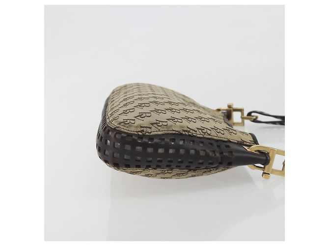 Borsa a tracolla BOTTEGA VENETA Canvas Beige Gold Auth 195022 D'oro - vista 4