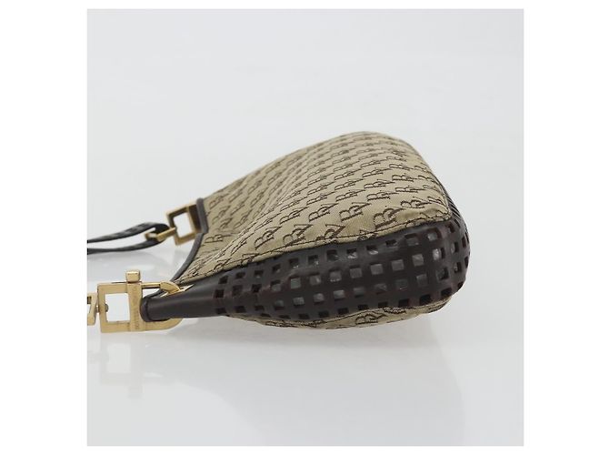 Borsa a tracolla BOTTEGA VENETA Canvas Beige Gold Auth 195022 D'oro - vista 5