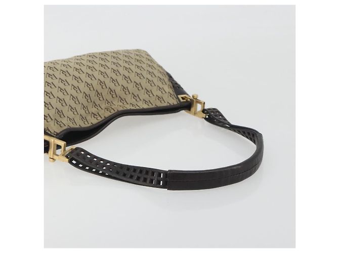 Borsa a tracolla BOTTEGA VENETA Canvas Beige Gold Auth 195022 D'oro - vista 7