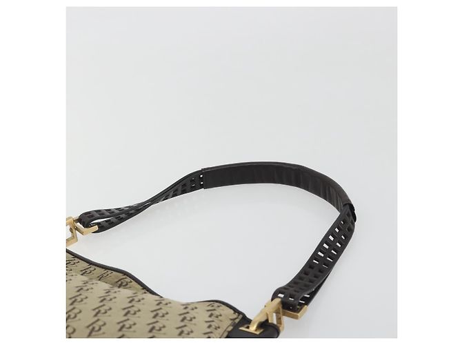 Borsa a tracolla BOTTEGA VENETA Canvas Beige Gold Auth 195022 D'oro - vista 8