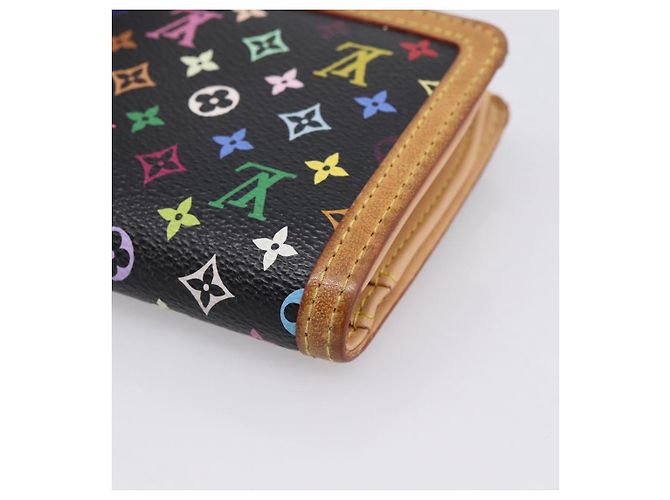 LOUIS VUITTON Multicolor Porte Monnaie Viennois Wallet M92987 LV Auth 196471A Nero - vista 10
