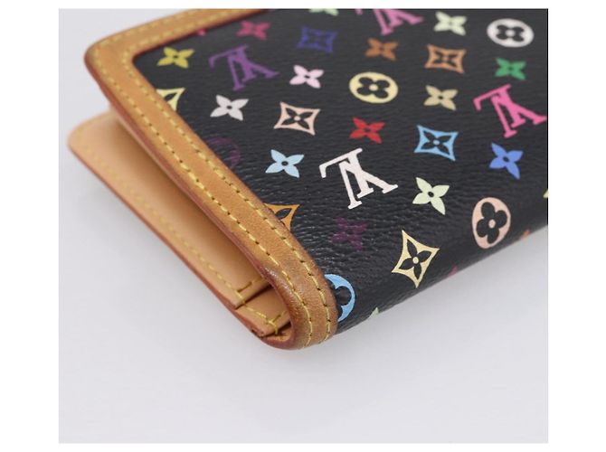 LOUIS VUITTON Multicolor Porte Monnaie Viennois Wallet M92987 LV Auth 196471A Nero - vista 11