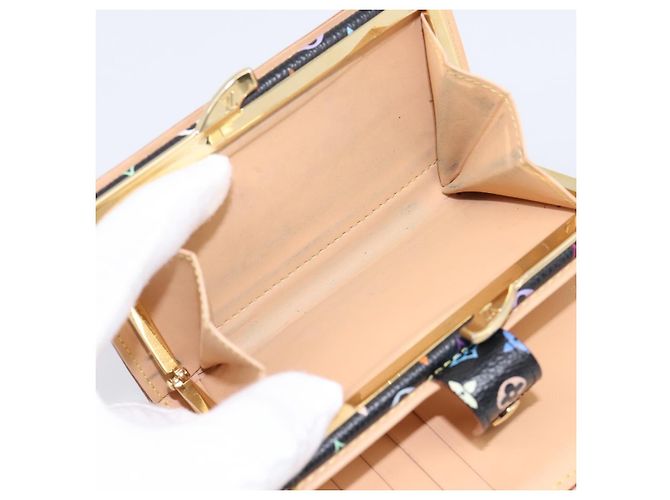 LOUIS VUITTON Multicolor Porte Monnaie Viennois Wallet M92987 LV Auth 196471A Nero - vista 18