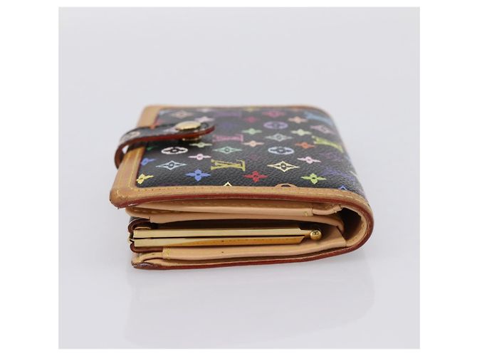 LOUIS VUITTON Multicolor Porte Monnaie Viennois Wallet M92987 LV Auth 196471A Nero - vista 4