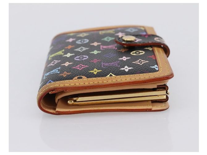 LOUIS VUITTON Multicolor Porte Monnaie Viennois Wallet M92987 LV Auth 196471A Nero - vista 5
