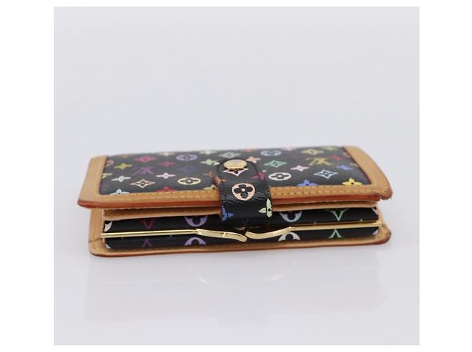 LOUIS VUITTON Multicolor Porte Monnaie Viennois Wallet M92987 LV Auth 196471A Nero - vista 6