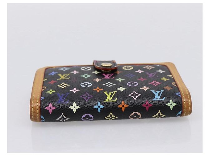 LOUIS VUITTON Multicolor Porte Monnaie Viennois Wallet M92987 LV Auth 196471A Nero - vista 7