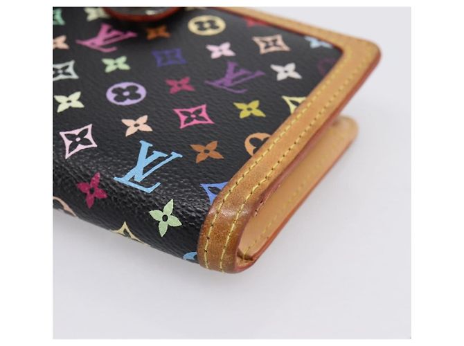 LOUIS VUITTON Multicolor Porte Monnaie Viennois Wallet M92987 LV Auth 196471A Nero - vista 8
